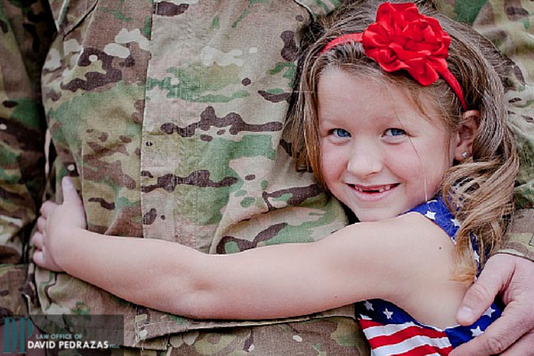 Military father with child - military divorce attorneys